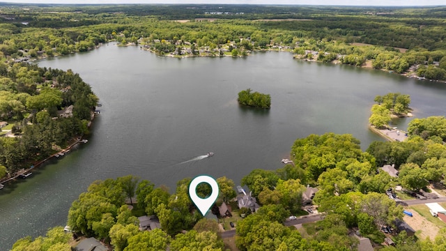 11676 Bradley Dr, Jerome, MI 49249 - drone / aerial view of a heavily wooded area and a nearby body of water