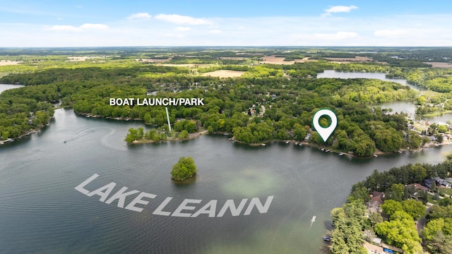 11676 Bradley Dr, Jerome, MI 49249 - drone / aerial view of a large body of water and a forest