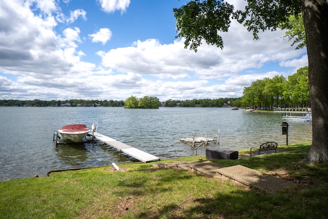 11676 Bradley Dr, Jerome, MI 49249 - dock area with a water view and boat lift