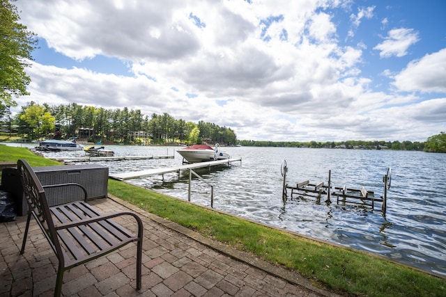 11676 Bradley Dr, Jerome, MI 49249 - dock with a water view and boat lift