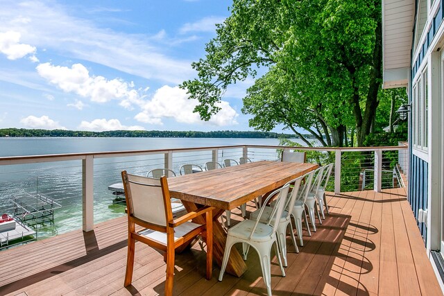 67881 Edgewater Beach Rd, White Pigeon, MI 49099 - wooden deck featuring a water view