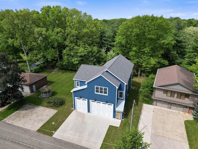 67881 Edgewater Beach Rd, White Pigeon, MI 49099 - aerial view of property and surrounding area with a heavily wooded area