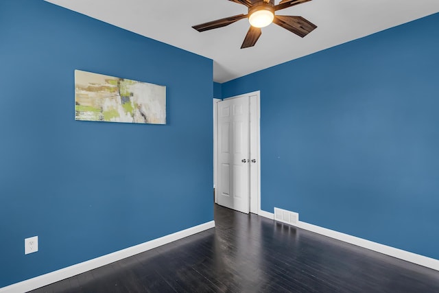 4380 W Chicago Rd, Jonesville, MI 49250 - empty room with a ceiling fan, baseboards, and wood finished floors