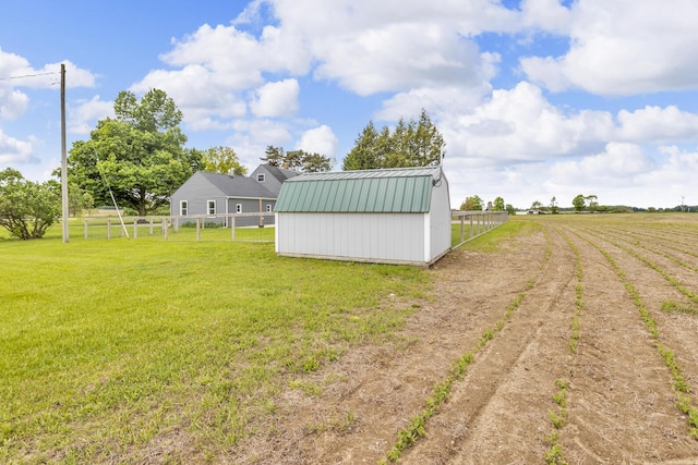 4380 W Chicago Rd, Jonesville, MI 49250 - view of yard featuring an outdoor structure, a view of rural / pastoral area, and a pole building