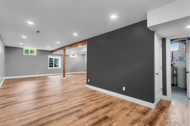 4380 W Chicago Rd, Jonesville, MI 49250 - below grade area with recessed lighting, baseboards, and light wood-style floors