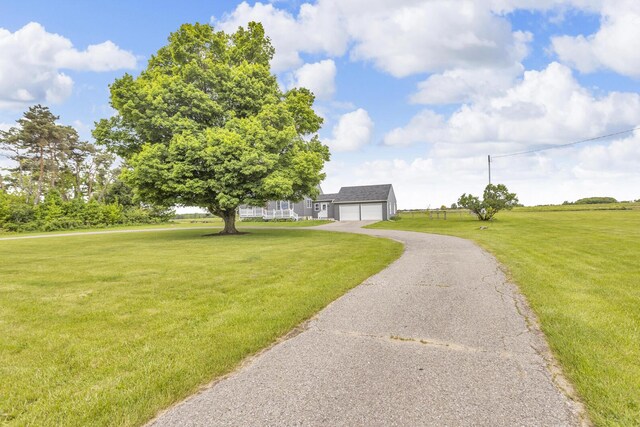 4380 W Chicago Rd, Jonesville, MI 49250 - view of front of home with a front yard and asphalt driveway