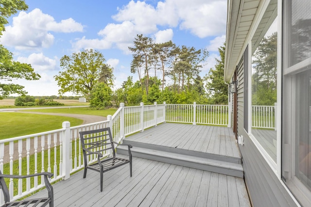 4380 W Chicago Rd, Jonesville, MI 49250 - wooden deck with a lawn
