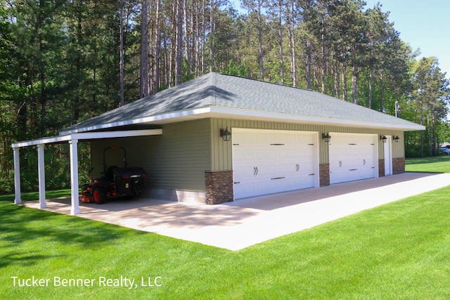 2985 Middle Lake Rd, Twin Lake, MI 49457 - garage featuring a detached garage