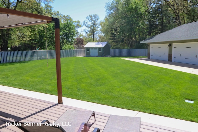 2985 Middle Lake Rd, Twin Lake, MI 49457 - view of yard with a garage