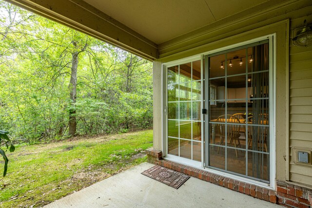 3039 Barclay Way, Ann Arbor, MI 48105 - view of patio with a wooded view