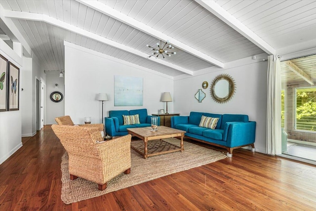 14438 Spring Creek Dr, New Buffalo, MI 49117 - living room with hardwood / wood-style flooring and baseboards