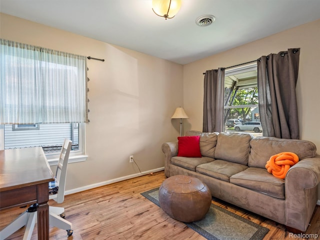 23091 Berdeno Ave, Hazel Park, MI 48030 - living area featuring baseboards and wood finished floors