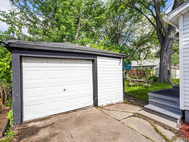 23091 Berdeno Ave, Hazel Park, MI 48030 - detached garage with concrete driveway
