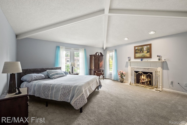 2983 Woodcreek Way, Bloomfield Hills, MI 48304 - carpeted bedroom with a fireplace and recessed lighting