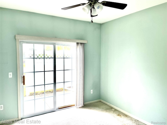25727 Maritime Cir S, Harrison Township, MI 48045 - carpeted empty room with a ceiling fan and baseboards