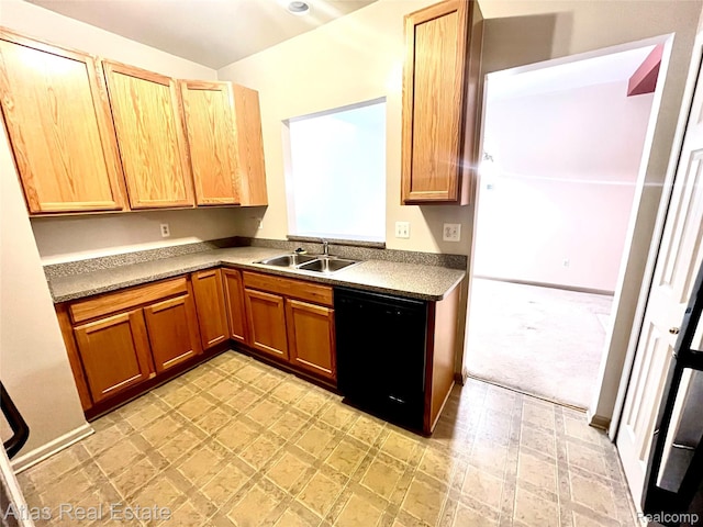 25727 Maritime Cir S, Harrison Township, MI 48045 - kitchen featuring dishwasher, a sink, and light floors