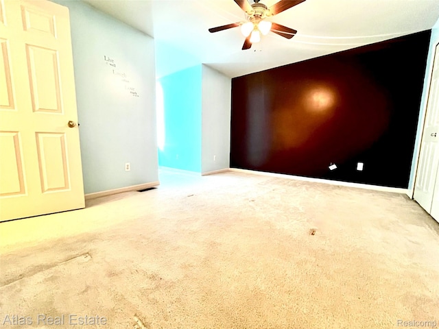 25727 Maritime Cir S, Harrison Township, MI 48045 - carpeted empty room featuring a ceiling fan and baseboards