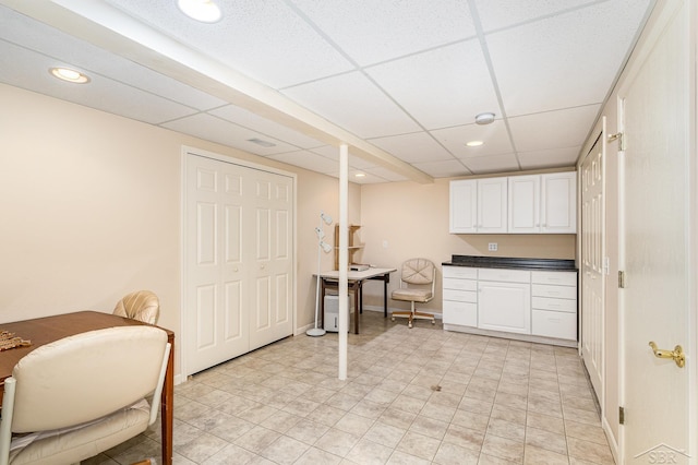 28 Barrington Cir, Saginaw, MI 48603 - office space with a drop ceiling and recessed lighting