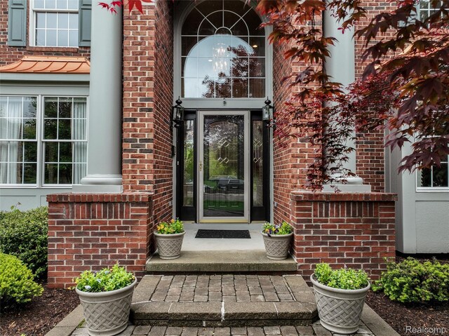 5687 Stonehaven Blvd, Rochester, MI 48306 - entrance to property with brick siding