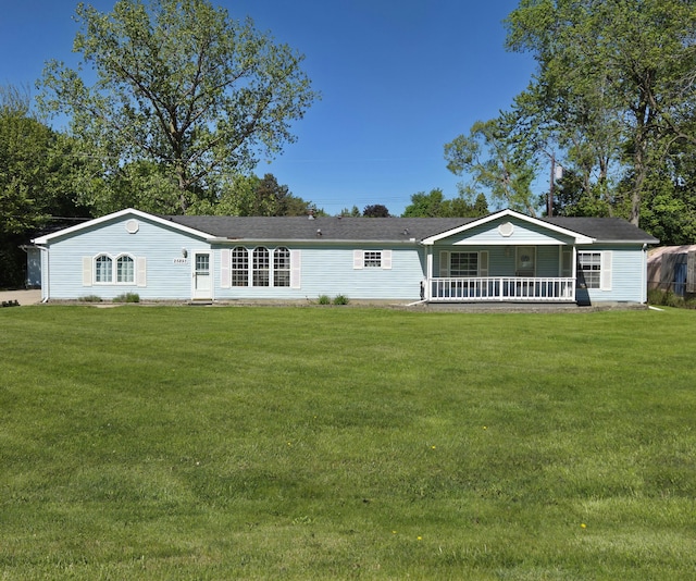 25893 Clark St, Novi, MI 48375 - view of front of home featuring a porch and a front lawn