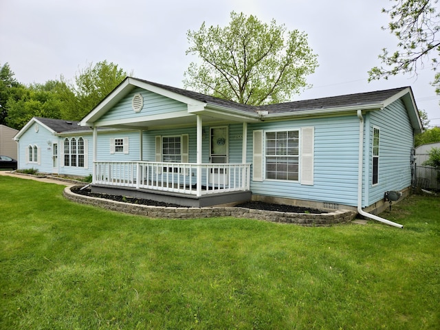 25893 Clark St, Novi, MI 48375 - rear view of property featuring a porch and a lawn