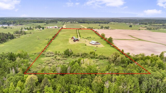 4450 50th Ave, Sears, MI 49679 - view of rural area featuring property boundaries highlighted