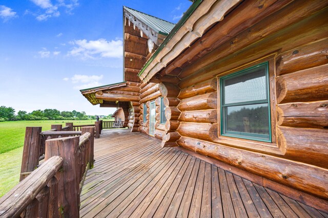 4450 50th Ave, Sears, MI 49679 - view of wooden deck