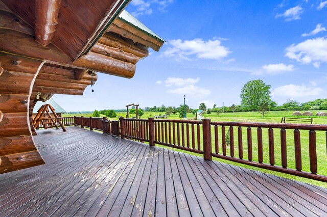 4450 50th Ave, Sears, MI 49679 - deck featuring a yard