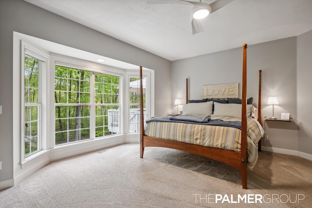 7149 Armadale Ct NE, Belmont, MI 49306 - bedroom with carpet floors, multiple windows, baseboards, and a ceiling fan