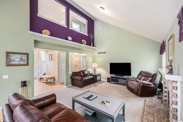 3311 Hickory Dr, Lake Orion, MI 48359 - living area with high vaulted ceiling