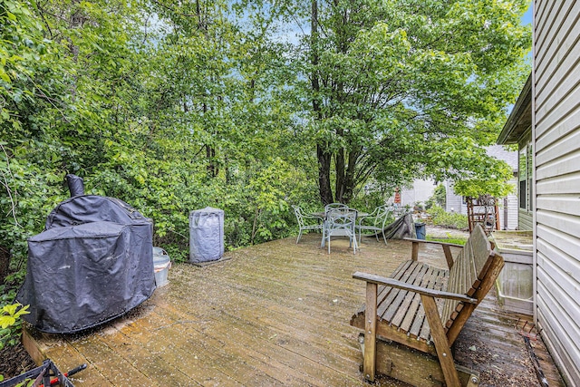 3311 Hickory Dr, Lake Orion, MI 48359 - deck with outdoor dining space and grilling area