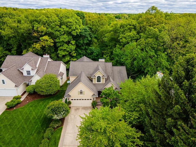 4936 Ravine Ct, Ann Arbor, MI 48105 - view of subject property with a heavily wooded area