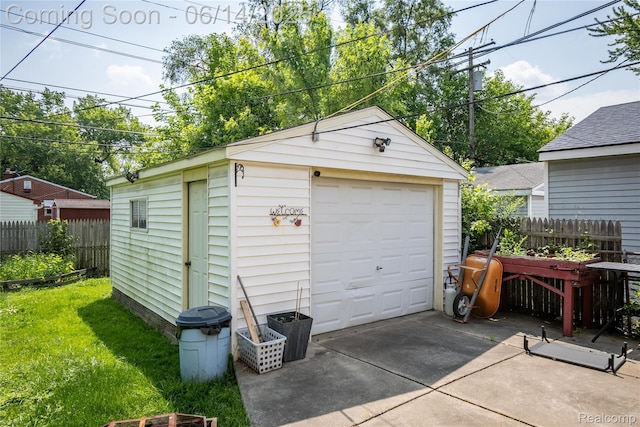 5633 Detroit St, Flat Rock, MI 48125 - detached garage with concrete driveway