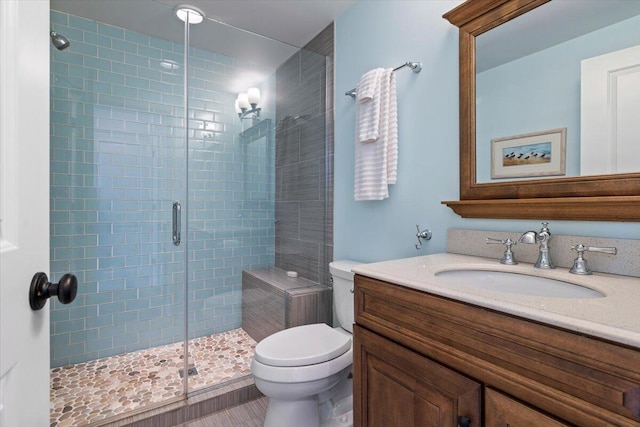 10251 Smith Rd, Union Pier, MI 49129 - full bath featuring vanity, a shower stall, and toilet