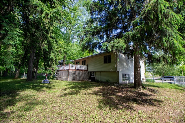 2626 Winter Dr, Troy, MI 48083 - view of yard featuring a deck