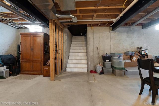 27820 29 Mile Rd, Lenox, MI 48048 - unfinished basement with stairway