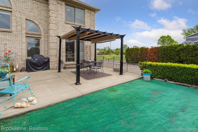 27820 29 Mile Rd, Lenox, MI 48048 - view of patio / terrace with a pergola