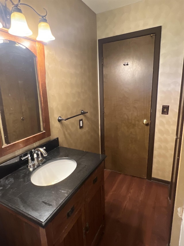 8506 Lytle Rd, Corunna, MI 48817 - bathroom with wood finished floors and vanity
