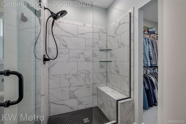 1585 Kriss Crossing Rd, Brighton, MI 48114 - bathroom with a shower stall and a spacious closet