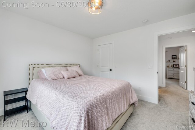 1585 Kriss Crossing Rd, Brighton, MI 48114 - bedroom featuring baseboards and light carpet