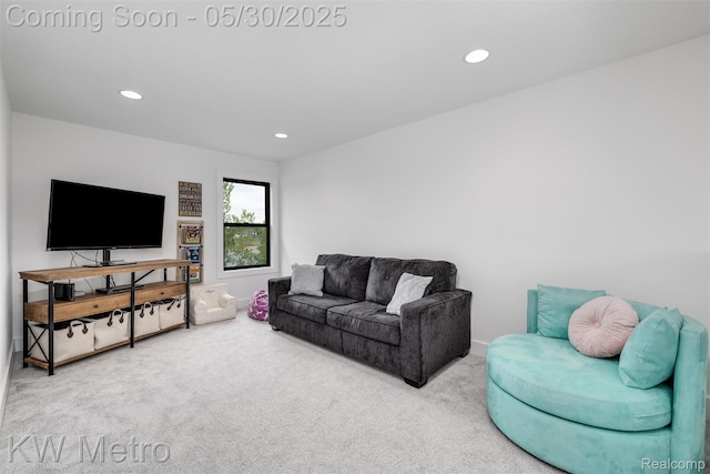 1585 Kriss Crossing Rd, Brighton, MI 48114 - carpeted living area featuring recessed lighting