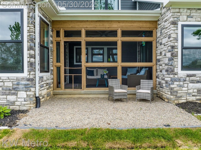 1585 Kriss Crossing Rd, Brighton, MI 48114 - view of exterior entry with stone siding