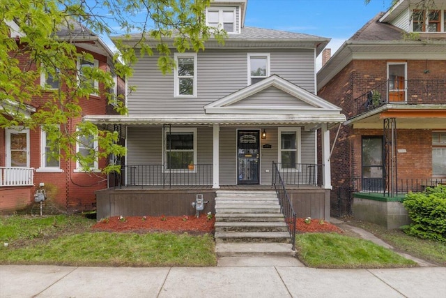 608 Mount Vernon St, Detroit, MI 48202 - american foursquare style home with covered porch