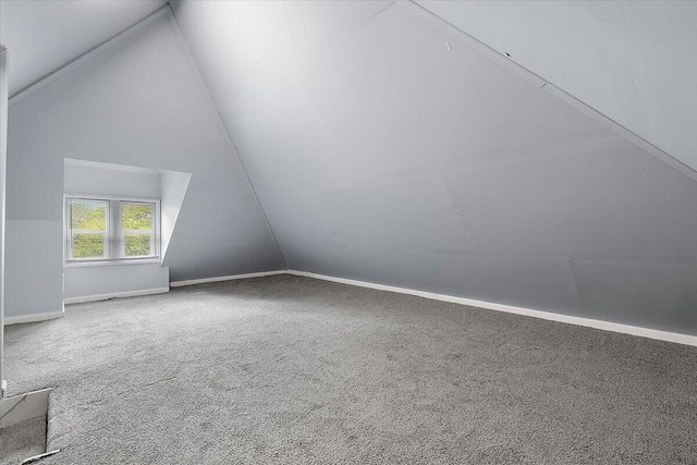 608 Mount Vernon St, Detroit, MI 48202 - bonus room with vaulted ceiling, carpet floors, and baseboards