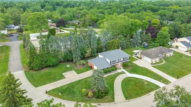 3072 Brewster, West Bloomfield, MI 48322 - bird's eye view
