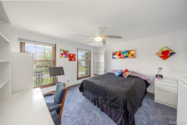 3072 Brewster, West Bloomfield, MI 48322 - carpeted bedroom with baseboards and a ceiling fan
