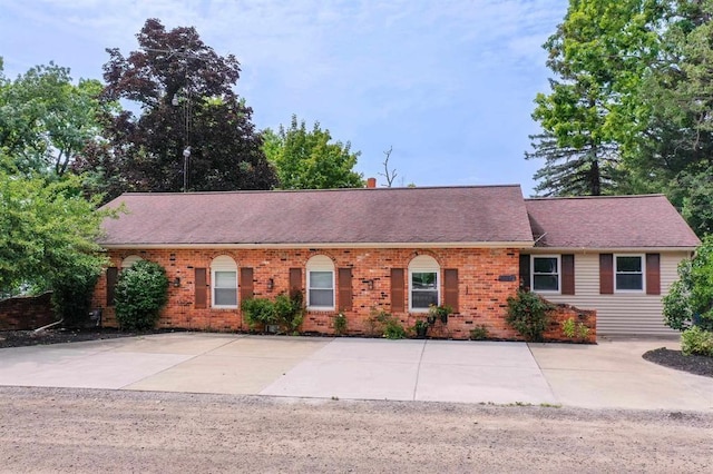 16172 Crest Dr, Linden, MI 48451 - ranch-style house with brick siding and a shingled roof