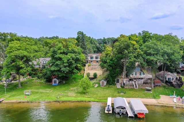16172 Crest Dr, Linden, MI 48451 - view from above of property with a nearby body of water
