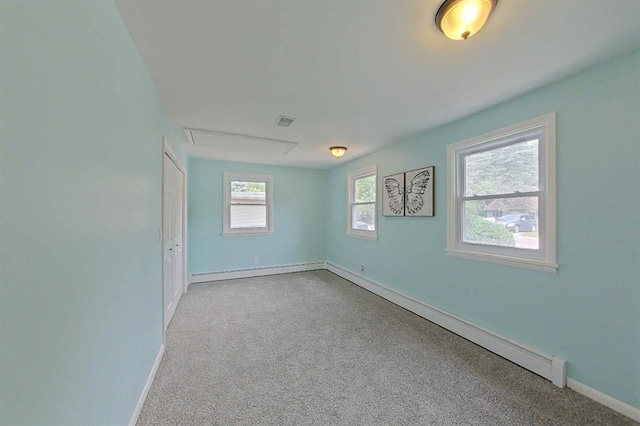 16172 Crest Dr, Linden, MI 48451 - carpeted empty room with baseboards and baseboard heating