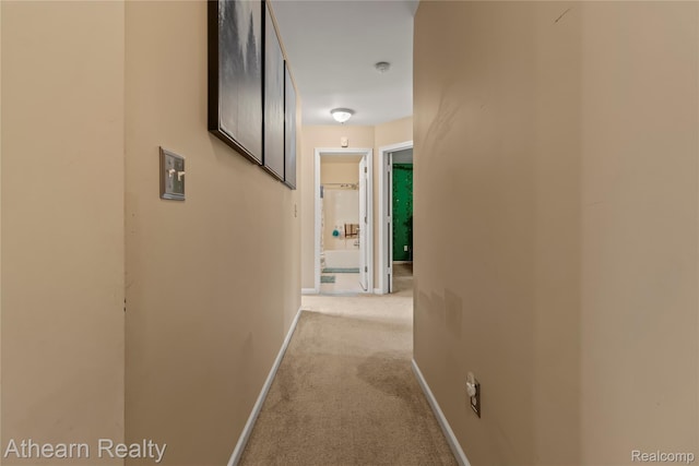 16429 E Horseshoe Trl, Linden, MI 48451 - hall with carpet floors and baseboards